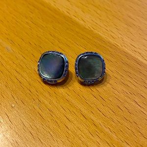 Vintage mother of pearl clip-on earrings